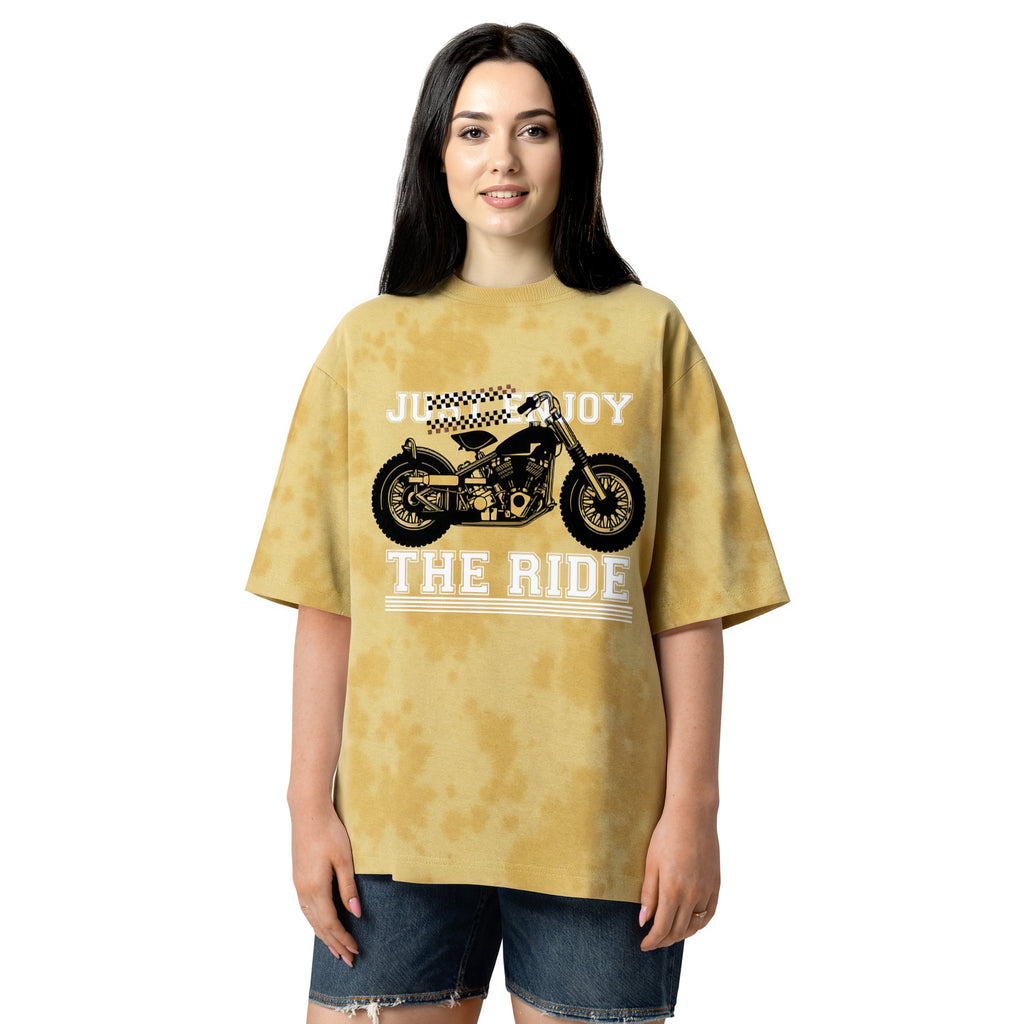 Just Enjoy the Ride Unisex Tie Dye Oversized T-Shirt